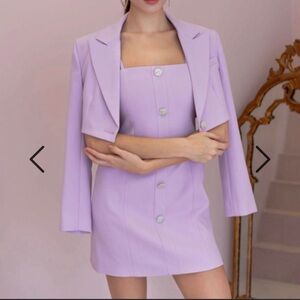 Lavender Mini Dress with Blazer